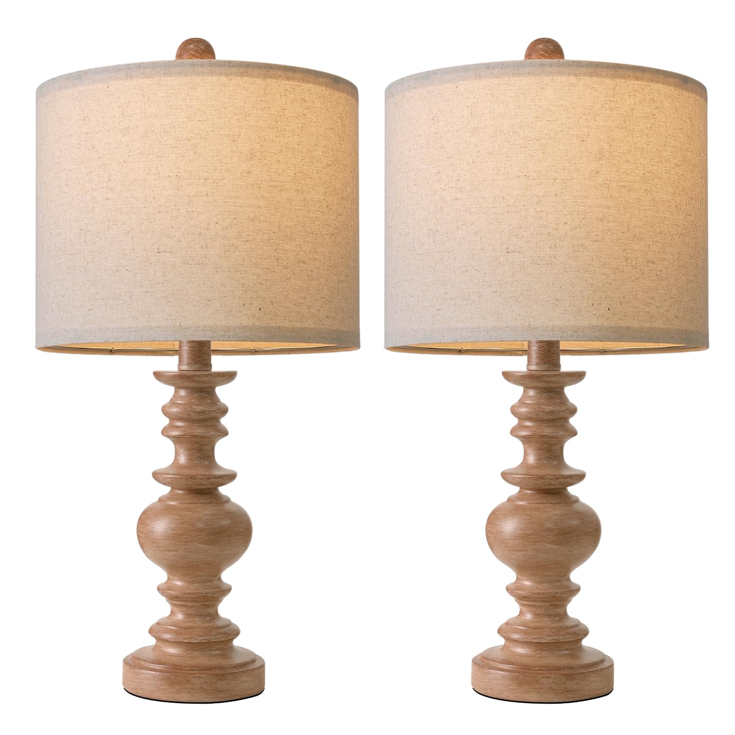 20&quot; Rustic Bedside Lamps (Set of 2)