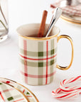 Lenox Holiday Plaid 4-Piece Christmas Mug Set