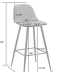 Upholstered Seat Bar Stools (Set of 2)