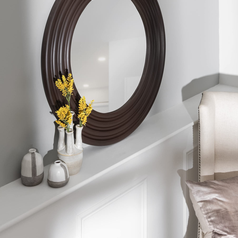 Contemporary Channeled Wall Mirror