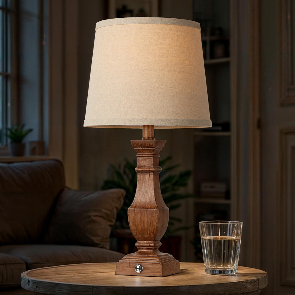 Set of 2 Rustic Farmhouse Table Lamp