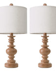 20" Rustic Bedside Lamps (Set of 2)