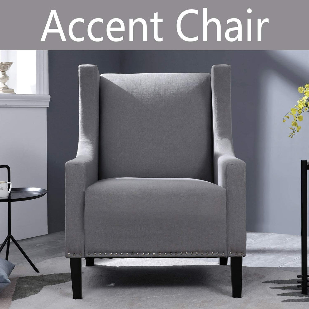 Mid-Century Grey Accent Chair