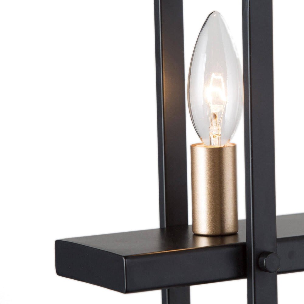 Black Gold 5 Light Linear Chandelier