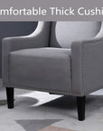 Mid-Century Grey Accent Chair