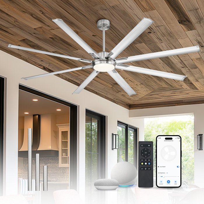 72"Industrial Ceiling Fan with Light - From Where - 