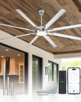 72"Industrial Ceiling Fan with Light - From Where - 