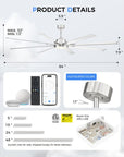 72"Industrial Ceiling Fan with Light - From Where - 
