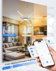 72"Industrial Ceiling Fan with Light - From Where - 
