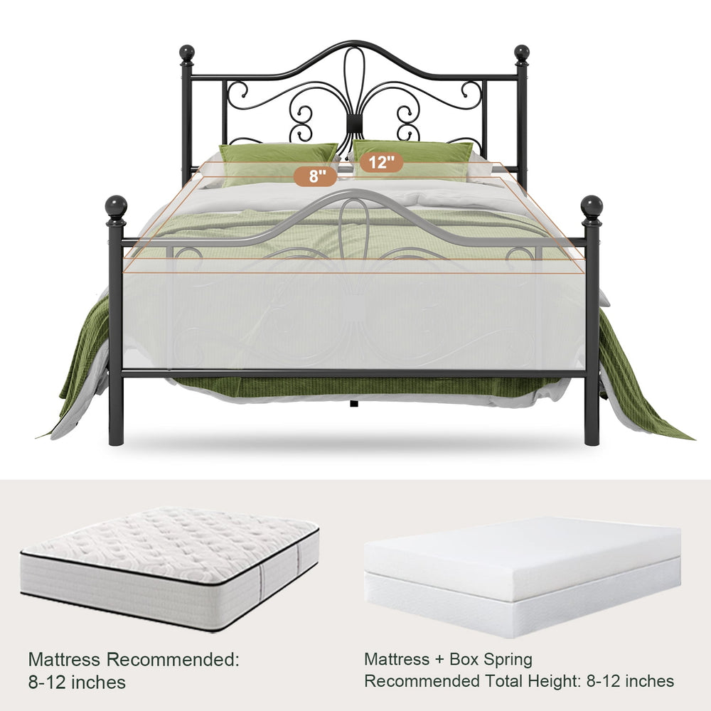 Vintage Butterfly Pattern Bed Frame