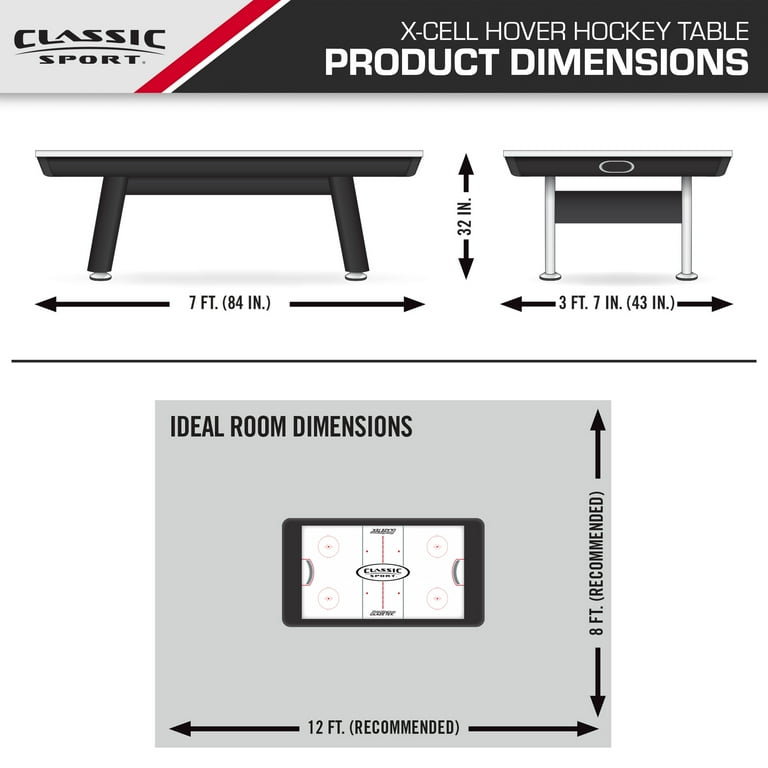 Classic Sport X-Cell 84&quot; Air Hockey Table with LED Scoring