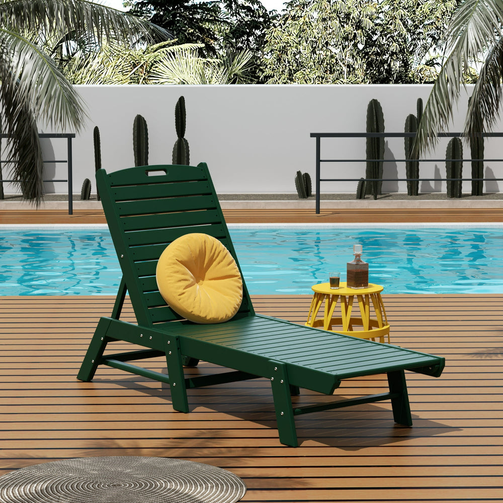 Malibu Outdoor Chaise Lounge with Side Table