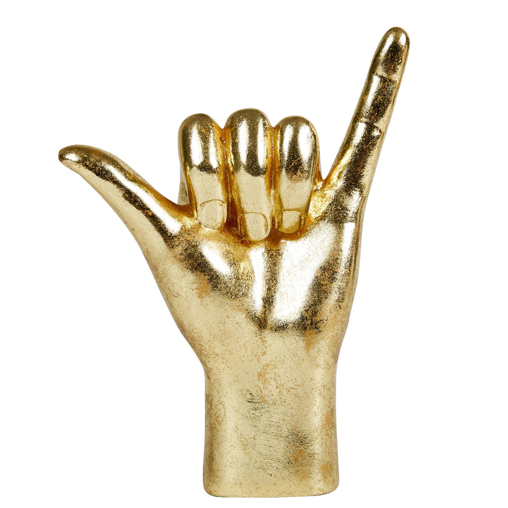 7.8" Resin Hand Gesture Sculpture - From Where - 