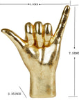 7.8" Resin Hand Gesture Sculpture - From Where - 