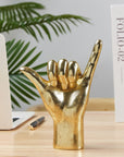 7.8" Resin Hand Gesture Sculpture - From Where - 