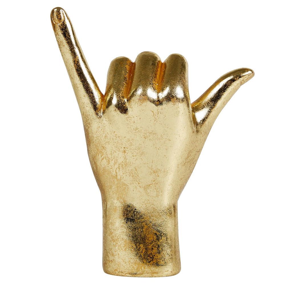 7.8" Resin Hand Gesture Sculpture - From Where - 