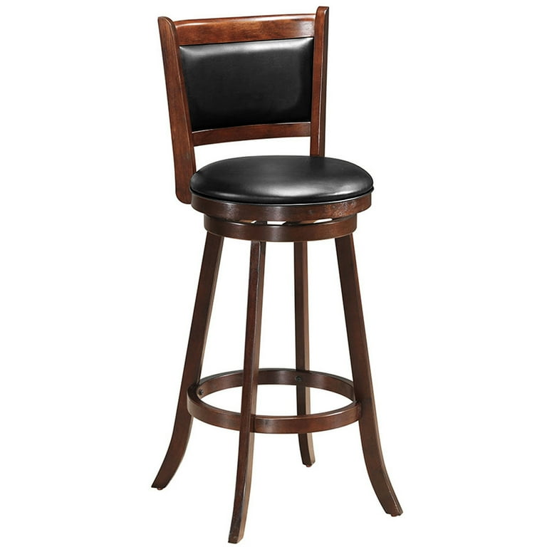 https://www.walmart.com/ip/Costway-Set-of-2-29-Swivel-Bar-Height-Stool-Wood-Dining-Chair-Upholstered-Seat-Panel-Back-Espresso/992350719