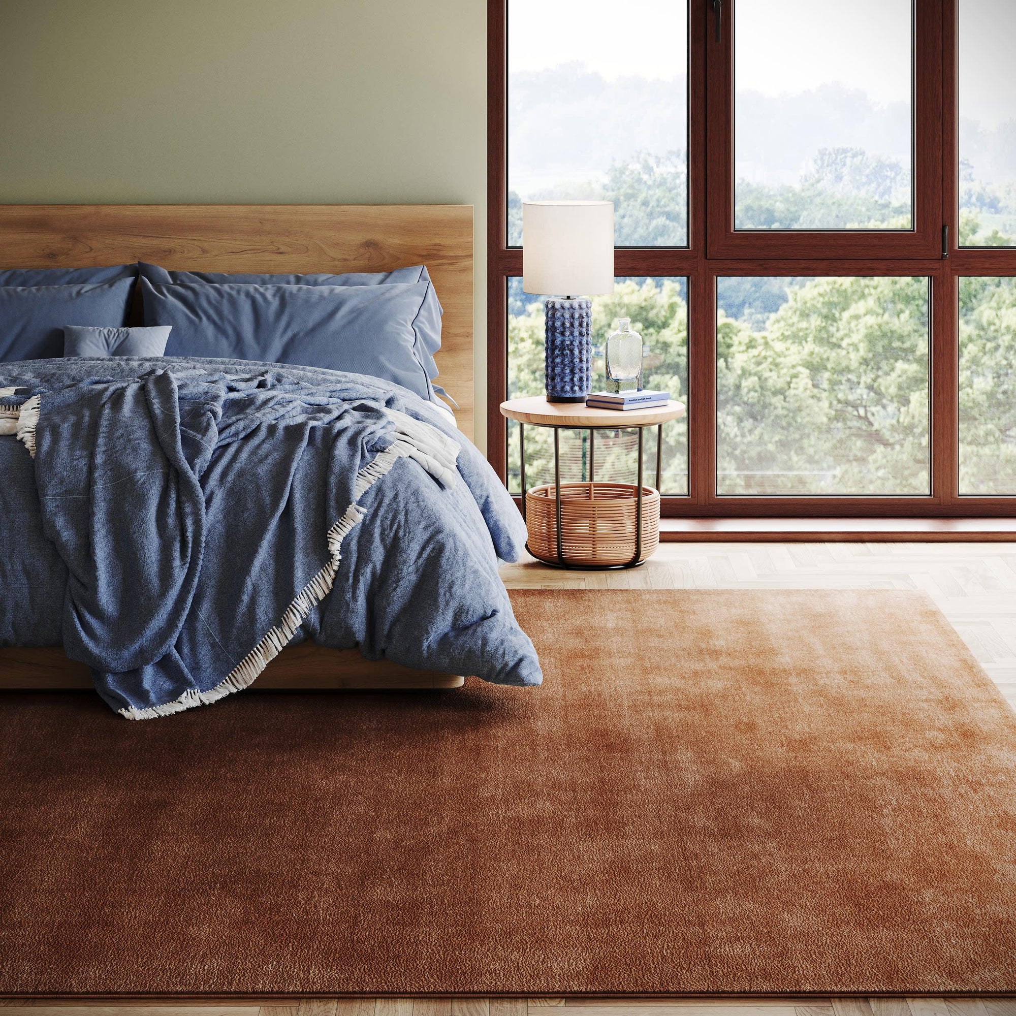 Arrel Speckled Wool-Blend Rug