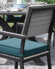 78.74" Long Aluminum Outdoor Dining Set with Cushions - From Where - 