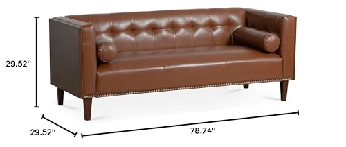 78.74&quot; Wooden Arm 3 Seater Sofa - From Where - 