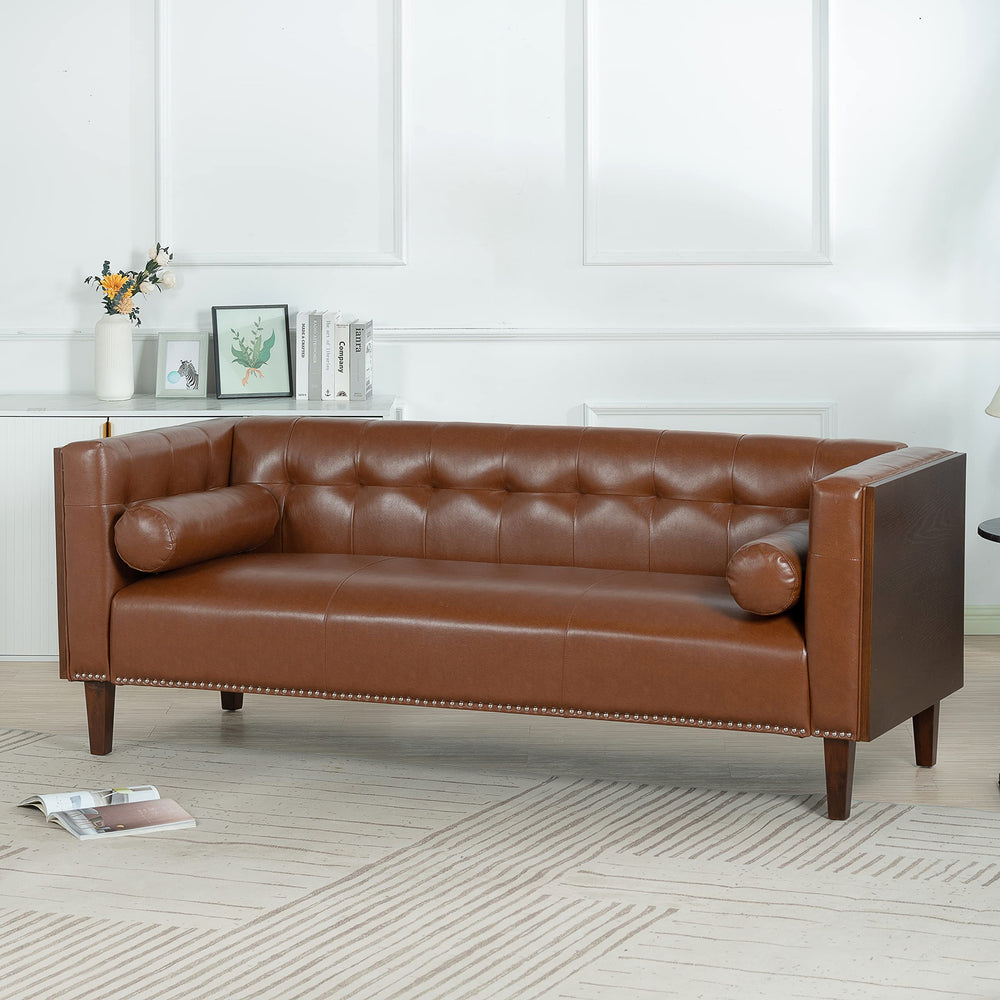 78.74" Wooden Arm 3 Seater Sofa - From Where - 
