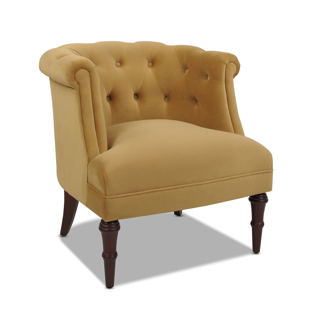 Katherine Tufted Accent Chair Gold