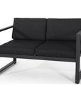 Calderon 4 Piece Outdoor Aluminum Chat Set, Dark Gray