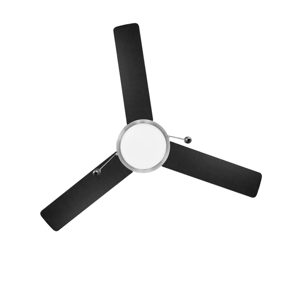 44" Indoor Matte Black Ceiling Fan