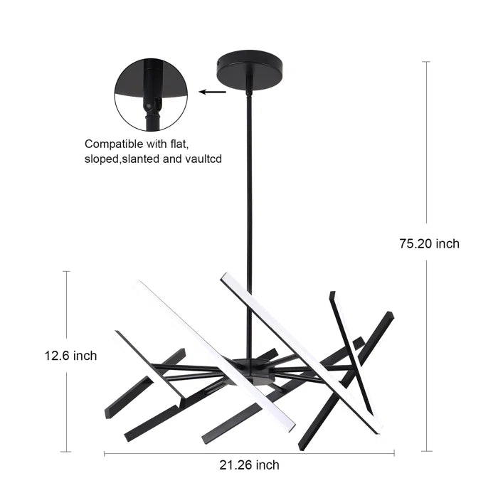8 - Light Modern Sputnik Chandelier - From Where - 