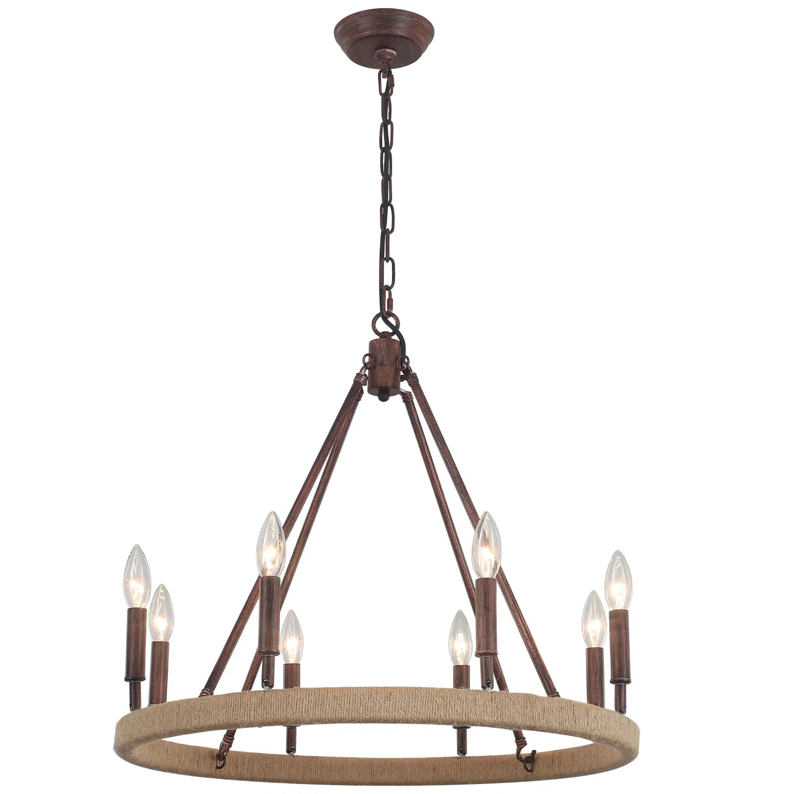 8 - Light Wagon Wheel Chandelier - From Where - 