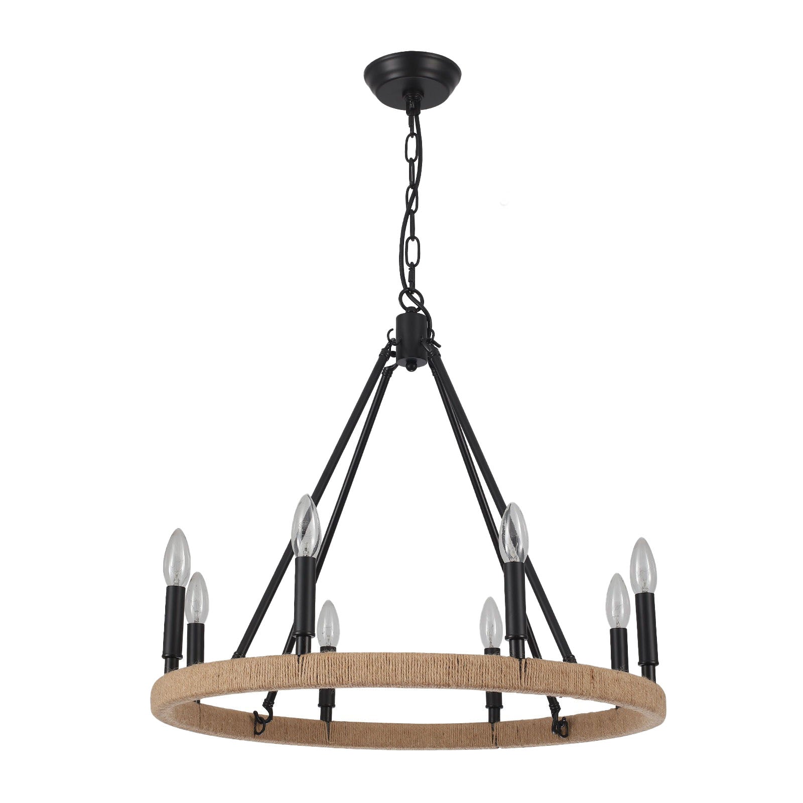 8 - Light Wagon Wheel Chandelier - From Where - 