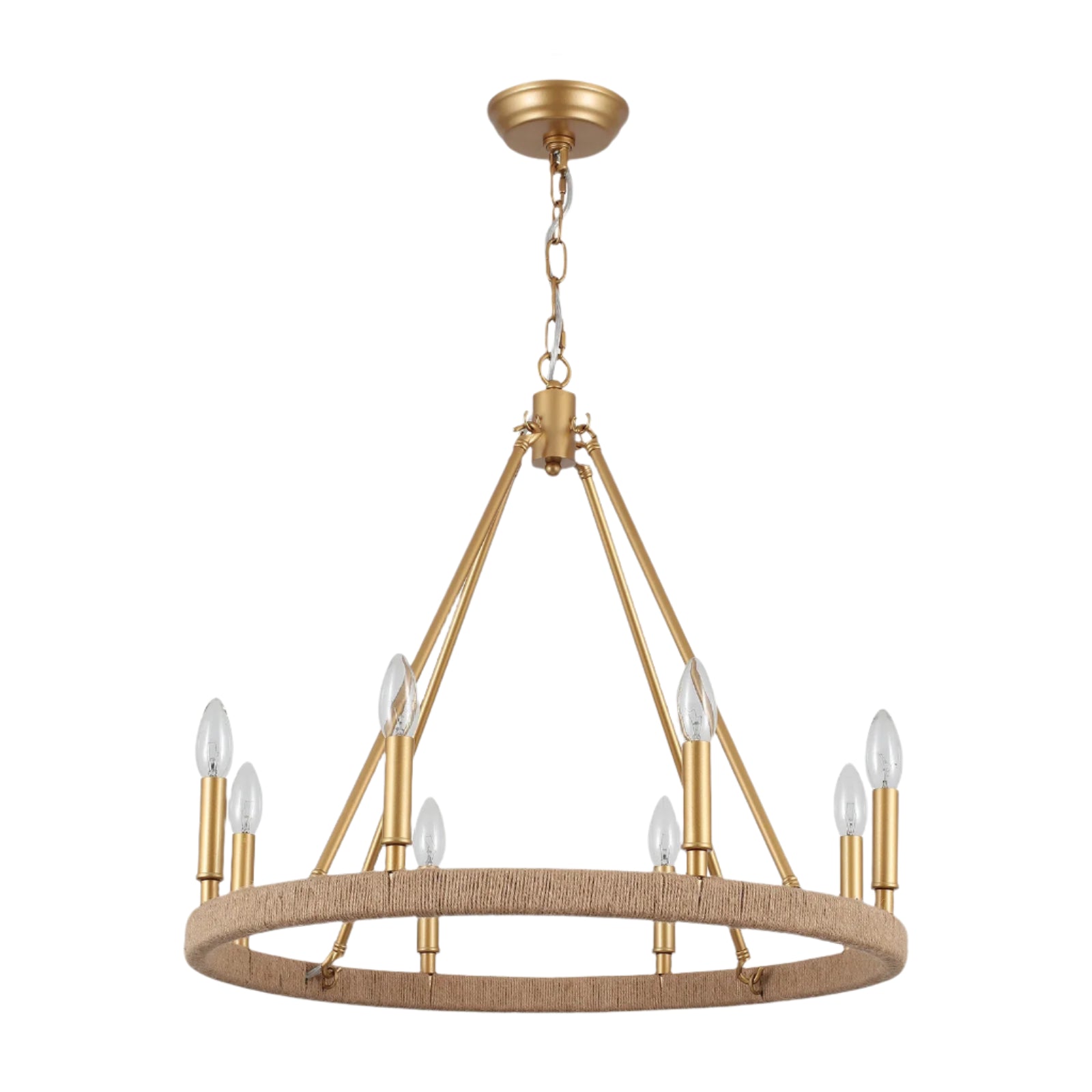 8 - Light Wagon Wheel Chandelier - From Where - 
