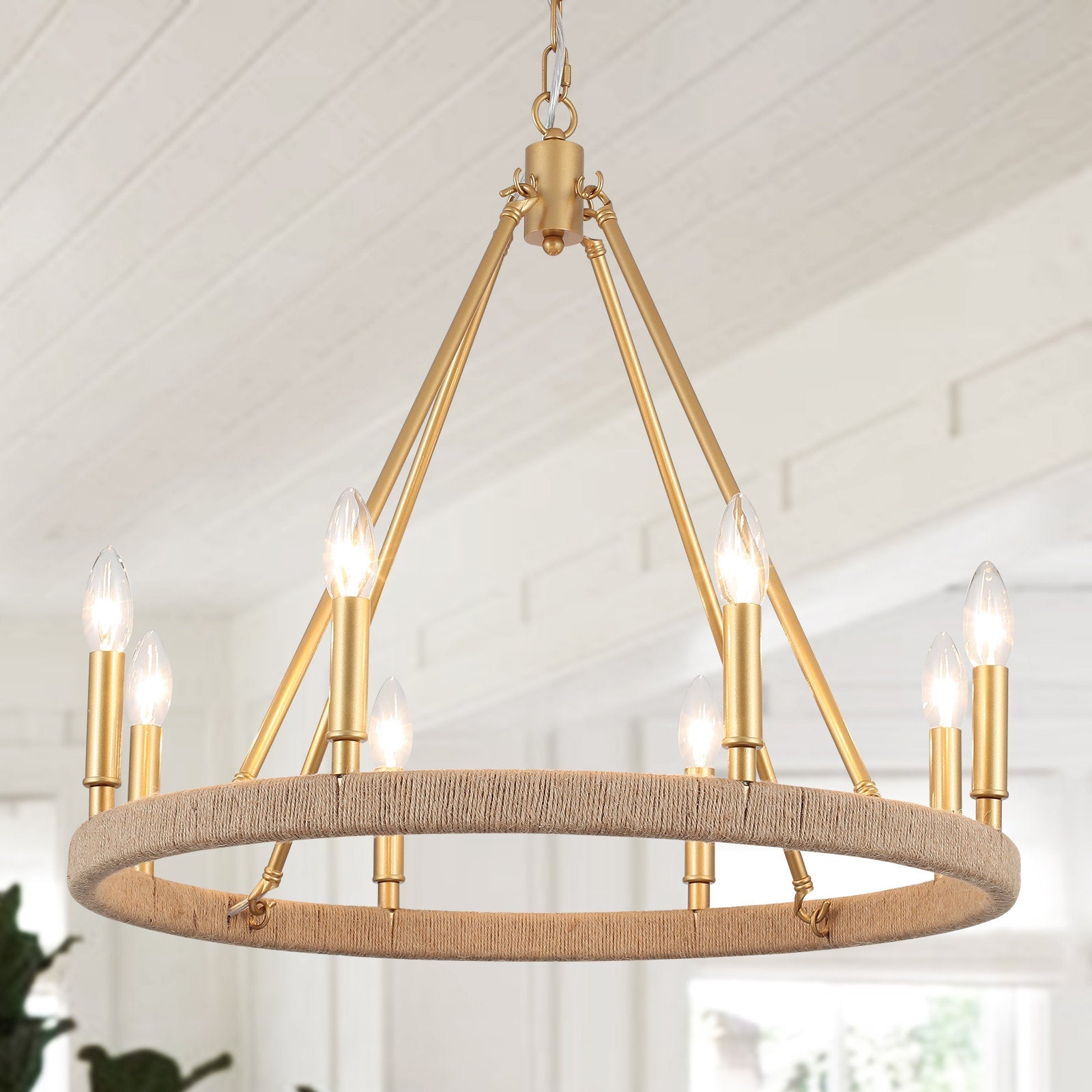 8 - Light Wagon Wheel Chandelier - From Where - 