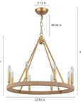 8 - Light Wagon Wheel Chandelier - From Where - 