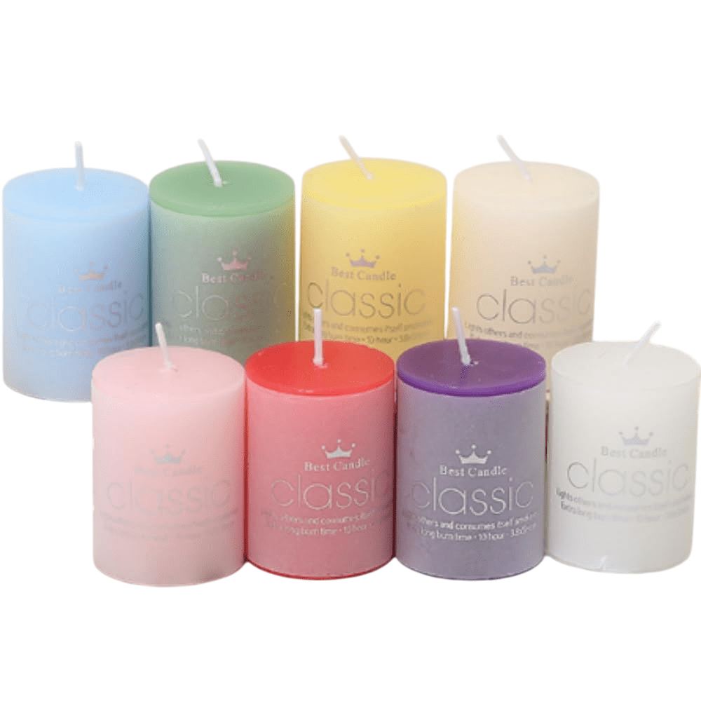 8 Pack Scented Dripless Pillar Candles - From Where - 