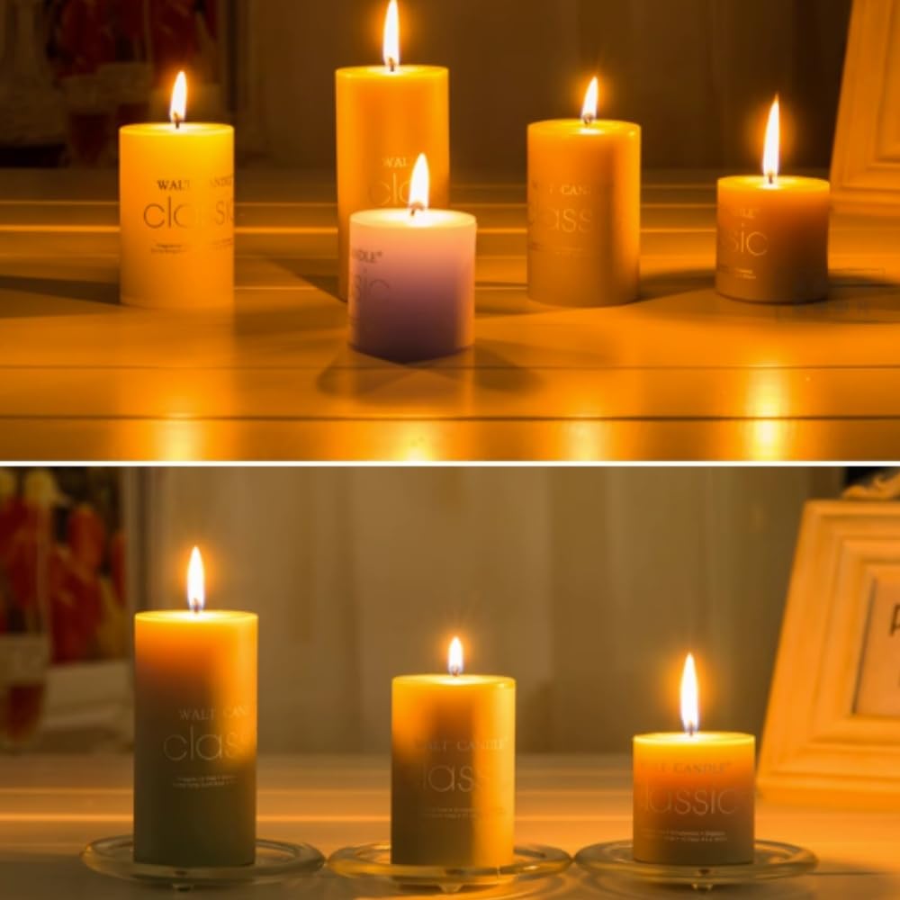 8 Pack Scented Dripless Pillar Candles - From Where - 