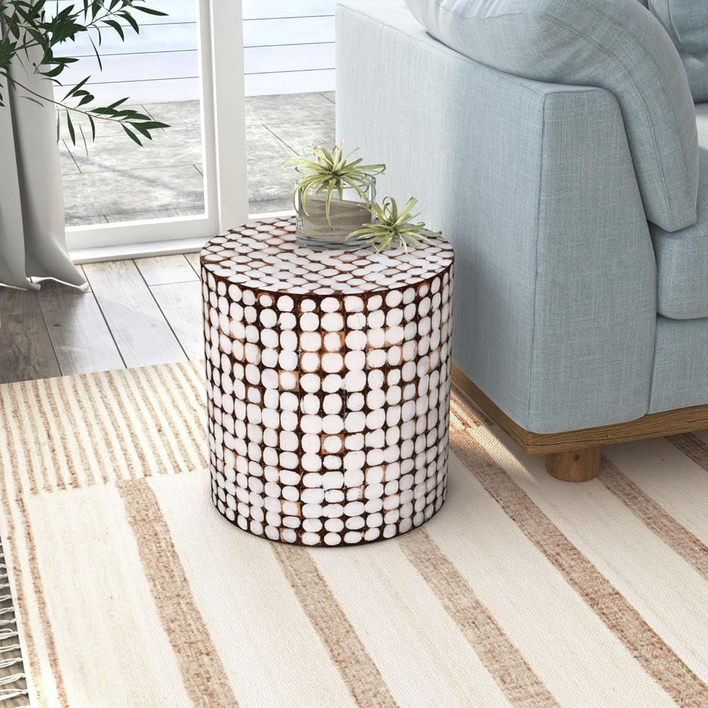 Coconut Shell End Table