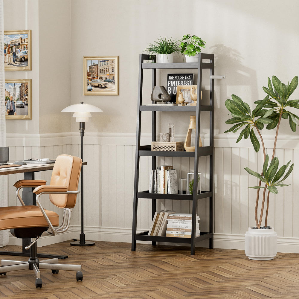 5 Tier Ladder Bookcase