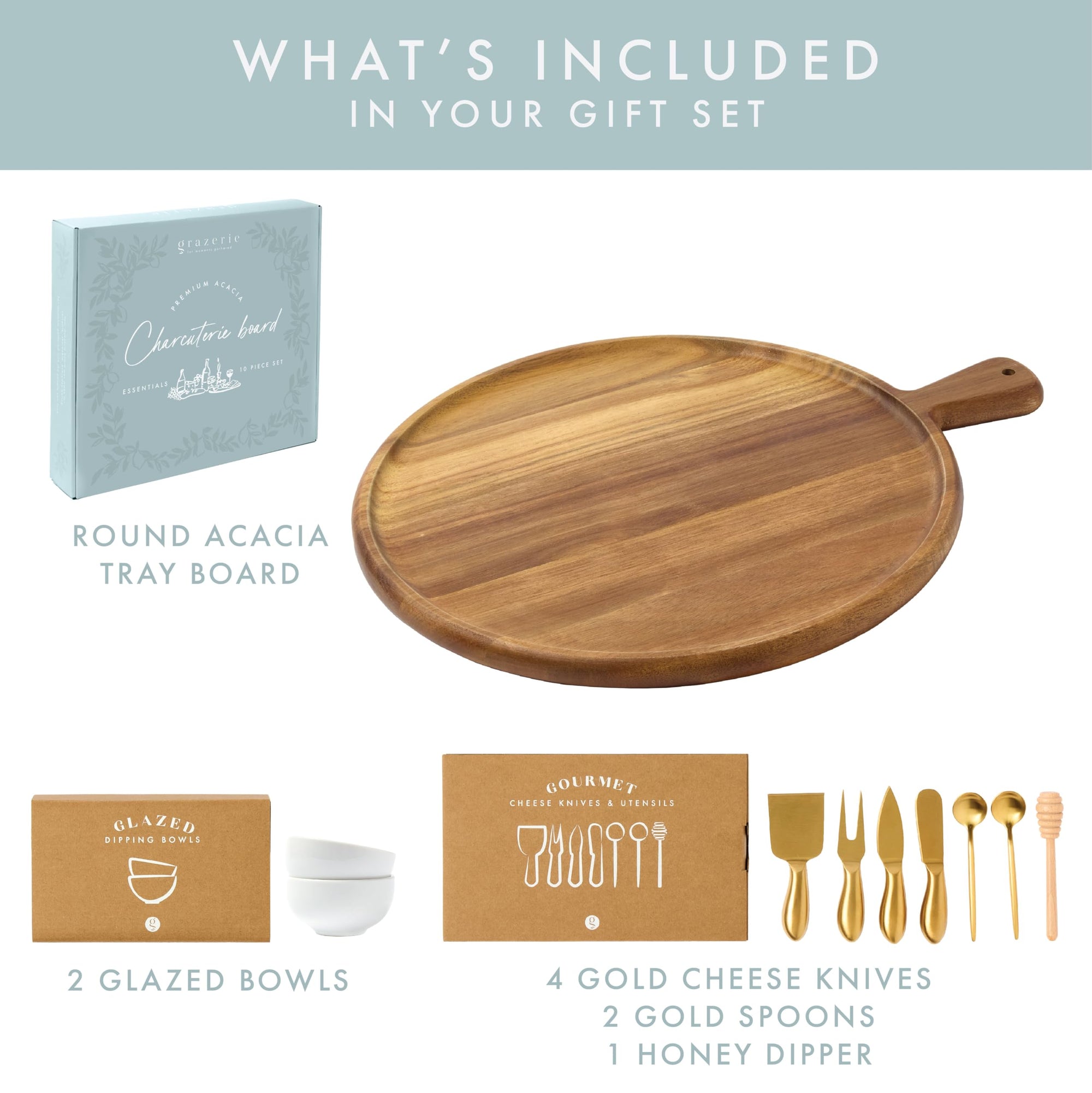 Grazerie Round Charcuterie Board Set
