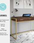 Office Desk with 3 Drawers