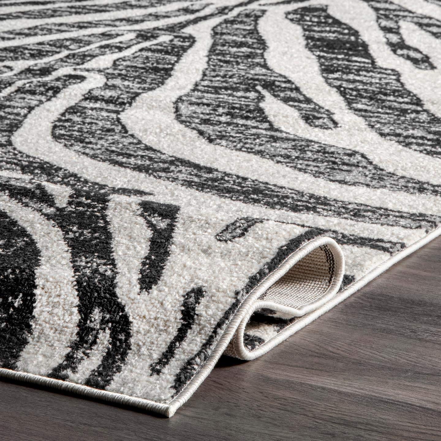 Contemporary Zebra Stripes Area Rug