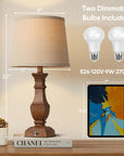 Set of 2 Rustic Farmhouse Table Lamp