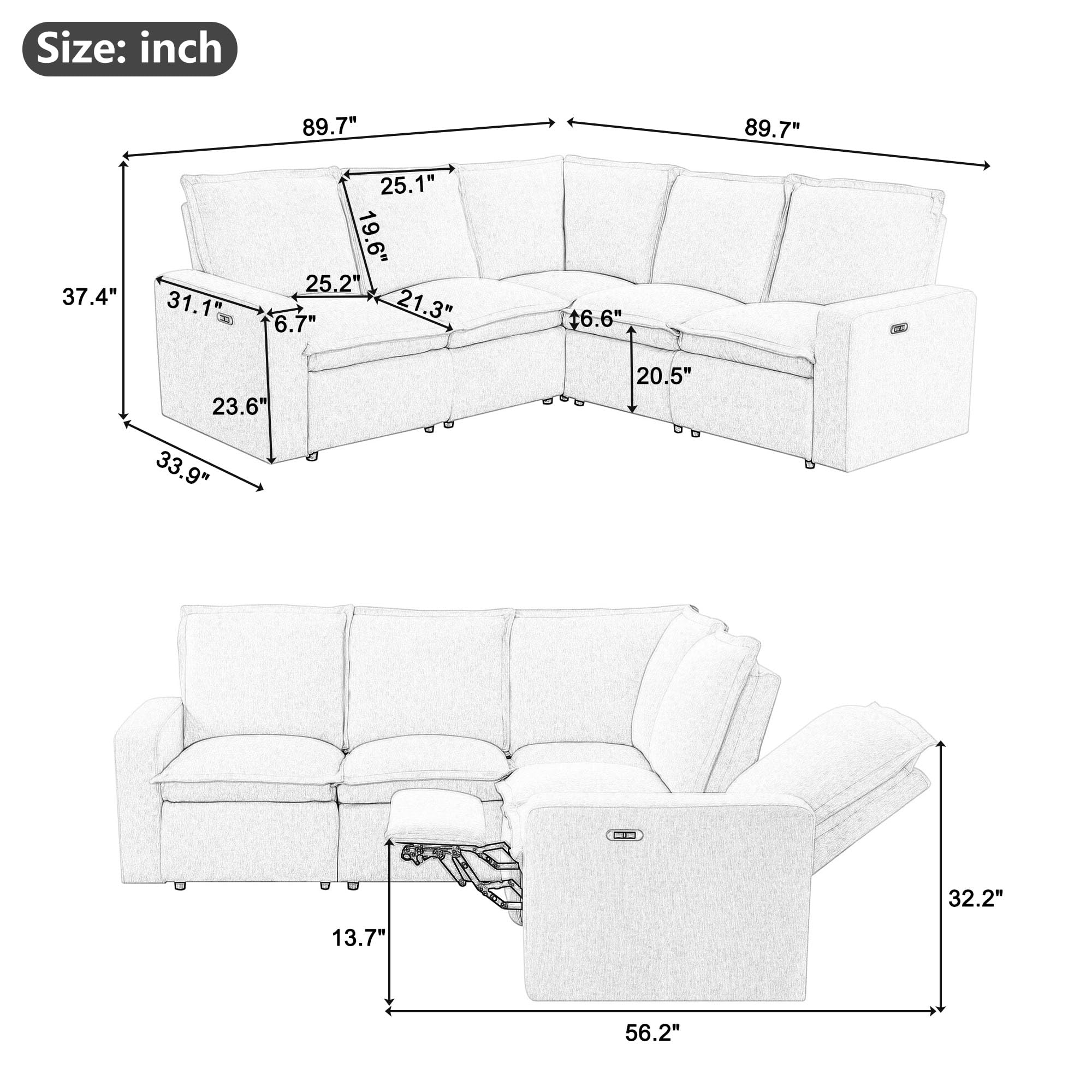 Multi-Functional Power Recliner Chair