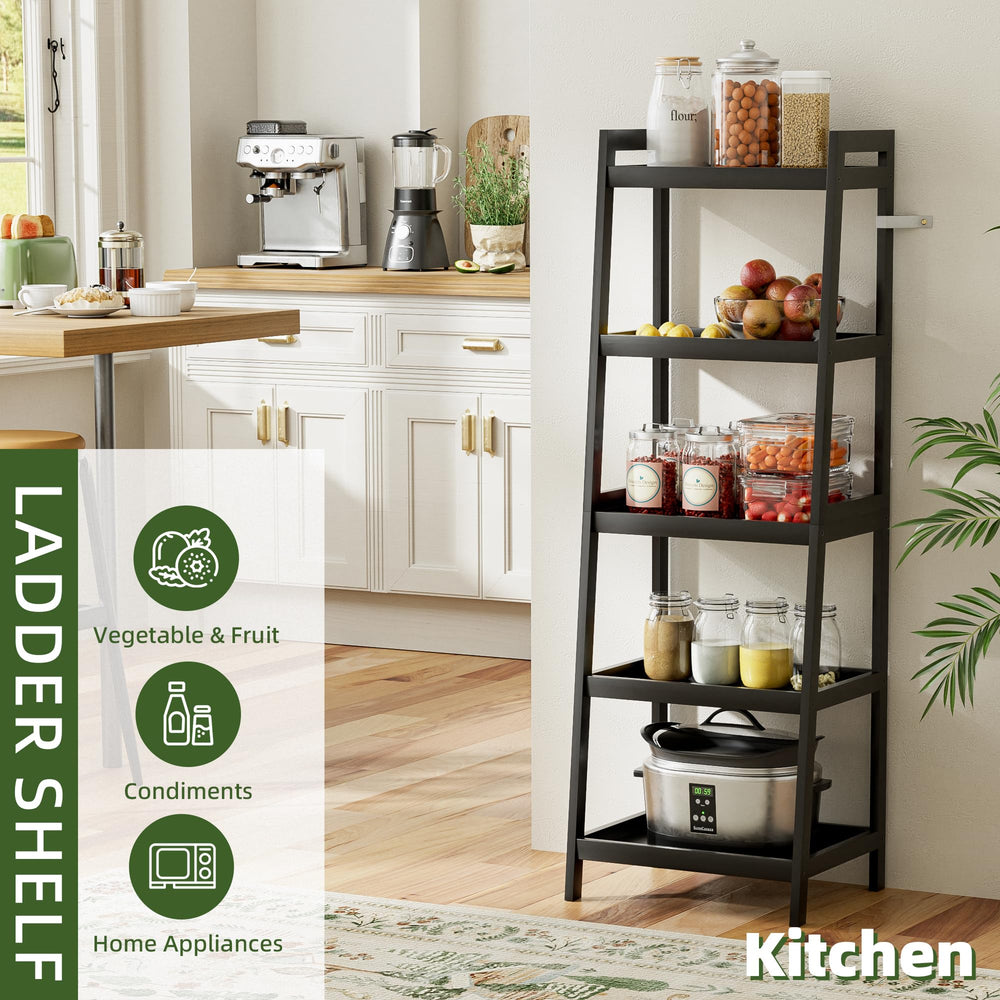 5 Tier Ladder Bookcase