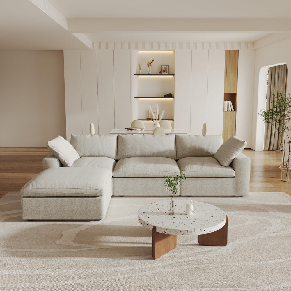Cloud Modular Sectional Sofa with Storage Ottoman