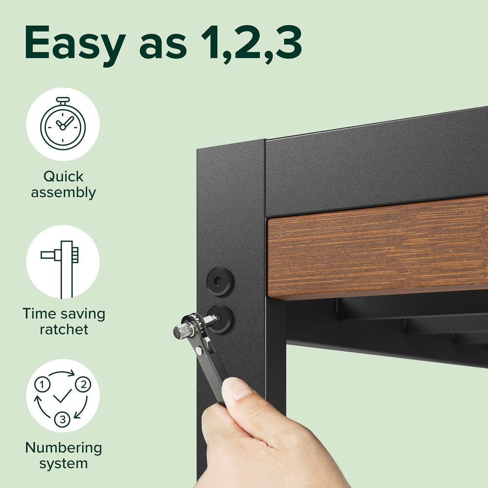 Kai Bamboo and Metal Platform Bed Frame