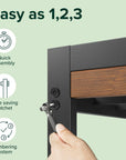 Kai Bamboo and Metal Platform Bed Frame