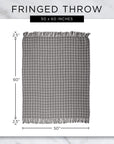 Zig Zag Throw Blanket Woven Cotton