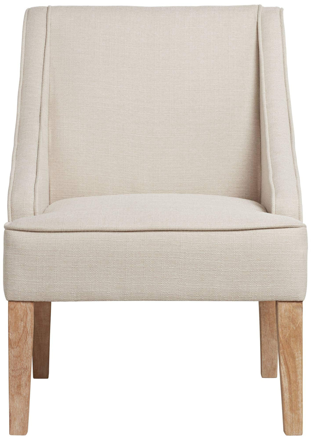 Ivory Fabric Swoop Arm Chair
