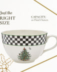 Spode Black White Jumbo Christmas Tree Mug